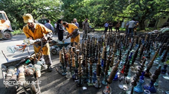 4000 هزار قليان در اهواز معدوم شد 